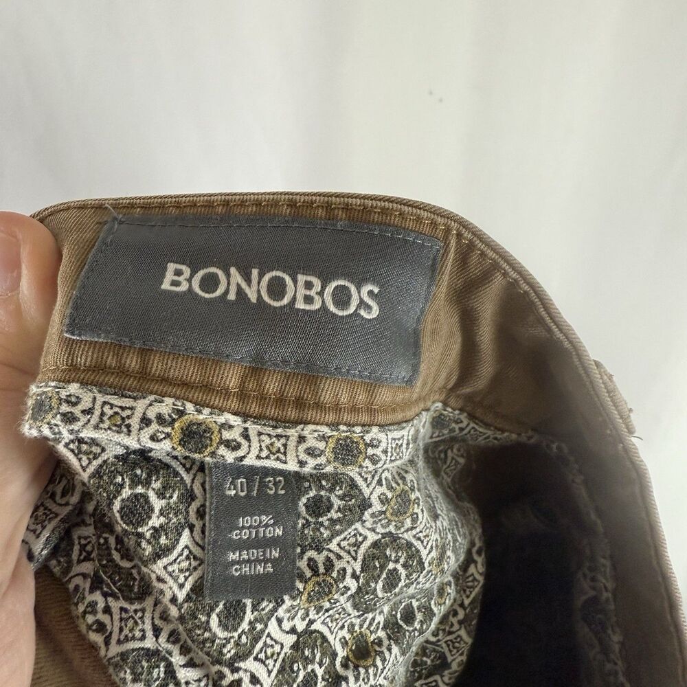 Bonobos Chino Pants Men's 40x32 Solid Brown Straight leg Cotton Blend - Picture 8 of 10